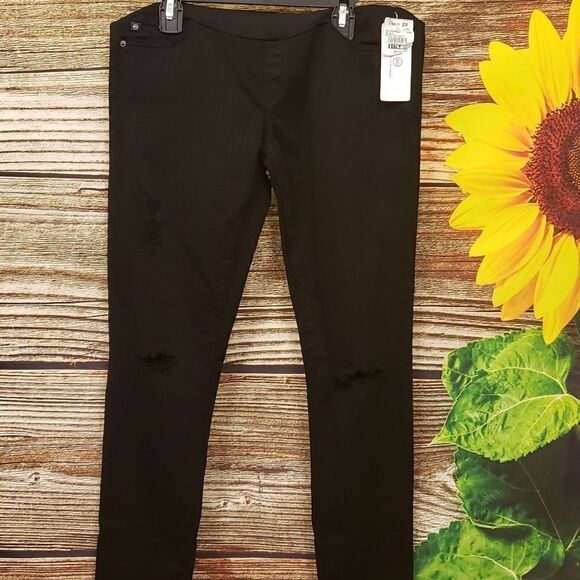 AG Women's  ⚫ Distressed jean leggings size 28 NWT - Picture 6 of 9